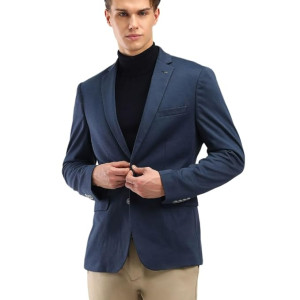 Textured Slim Fit Blazer for Men