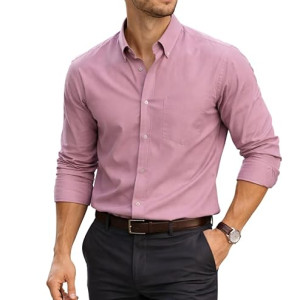 Cotton Formal Shirt | Plain | Full Sleeve - Regular Fit , pink