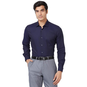 Men's Solid Cotton Slim Fit Formal Shirt