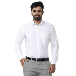 White Beauty Slim Fit Office Formal Shirts for Man, white