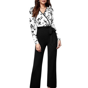 Women’s Polyester Semi-Formal Jumpsuit with Round Neck Half Sleeves