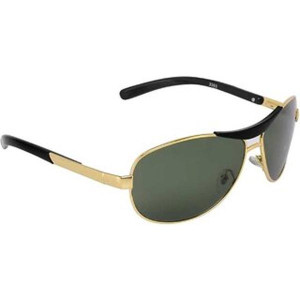 Glass Lens Golden Green Rectangular Polarized Sun glasses