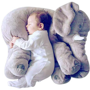 Big Size Fibre Filled Stuffed Elephant Baby Pillow for Baby of Plush Hugging Pillow Soft Toy