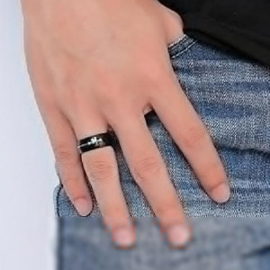 Cross Engraved Christian Finger Ring